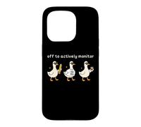 Carcasa para iPhone 15 Pro Off to Actively Monitor Teacher Testing Day Funny Goose