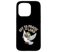 Carcasa para iPhone 15 Pro Off To Praise The Lord Frog Meme Dove Funny Christian Faith