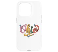 Carcasa para iPhone 15 Pro Ohio Butterfly Script Cute Girl State Pride, Women & Kids
