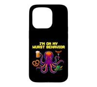 Carcasa para iPhone 15 Pro Oktoberfest I'm On My Wurst Comportamiento Pulpo Pixel Art Cerveza