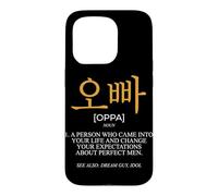 Carcasa para iPhone 15 Pro Oppa Coreano Word Funny Seúl Corea KDrama Cultura