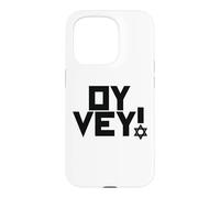 Carcasa para iPhone 15 Pro Oy Vey Funny Jewish Yiddish Hombres Mujeres Niños, Hanukkah Holiday