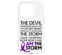 Carcasa para iPhone 15 Pro Pancreatic Cancer Warriors I Am The Storm and I Will Survive