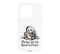 Carcasa para iPhone 15 Pro Panda Leyendo por Favor déjame Leer en Paz
