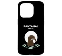 Carcasa para iPhone 15 Pro Pantanal Brasil Nutria Gigante Atardecer Río