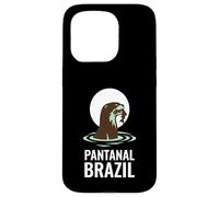 Carcasa para iPhone 15 Pro Pantanal Brasil Nutria Gigante Atardecer Río
