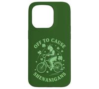Carcasa para iPhone 15 Pro para causar travesuras egipcias MAU Cat St Patricks Day