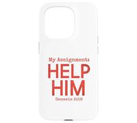 Carcasa para iPhone 15 Pro Parejas cristianas emparejadas la Llevan y lo ayudan Génesis 2