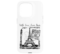 Carcasa para iPhone 15 Pro Paris with Love from Paris France French Postcard