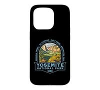 Carcasa para iPhone 15 Pro Parque Nacional Yosemite California USA Retro Senderismo Camping