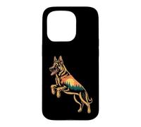 Carcasa para iPhone 15 Pro Pastor Alemán Naturaleza Bosque Perros Pastor Alemán
