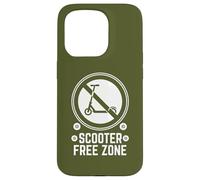 Carcasa para iPhone 15 Pro Patinador Divertido del Parque de Patinaje Scooter Free Zone