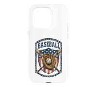 Carcasa para iPhone 15 Pro Patriotic Baseball Glove USA Flag Vintage Graphic