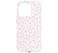 Carcasa para iPhone 15 Pro Patrón De Rayas Corazón Rosa Rojo Elegante Diseño De Línea Vertical