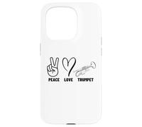 Carcasa para iPhone 15 Pro Paz Amor Trompeta Orgulloso Hombres Mujeres Trompetista