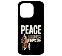 Carcasa para iPhone 15 Pro Peace Kindness Compassion Walk for Peace Monk & Aloka Dog