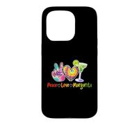 Carcasa para iPhone 15 Pro Peace Love Margarita Happy Cinco de Mayo - Bebida Mexicana