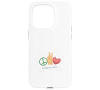 Carcasa para iPhone 15 Pro Peaceful Soul Peace Sign Hand Gesture Love Graphic Nature