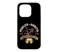 Carcasa para iPhone 15 Pro Pedalata y Gorro de Bicicleta Vintage Cycling Birra