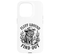 Carcasa para iPhone 15 Pro Pelusa Alrededor Descubra Gato Enojado Cowboy Critter Western