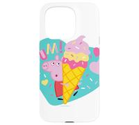 Carcasa para iPhone 15 Pro Peppa Pig Yum Ice Cream