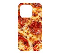 Carcasa para iPhone 15 Pro Pepperoni Pizza Queso derretido Amantes de la Comida Pizzería Fans