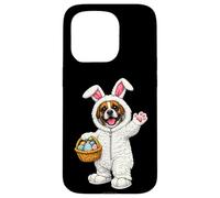 Carcasa para iPhone 15 Pro Perro bóxer como Conejito de Pascua, Divertido y Lindo para niños y niñas