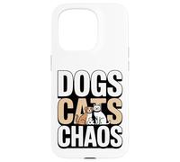 Carcasa para iPhone 15 Pro Perros Gatos Y Caos Perro Y Gato Mamá