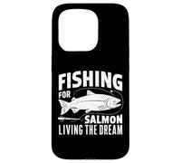 Carcasa para iPhone 15 Pro Pesca del salmón Viviendo el sueño Pesca del salmón