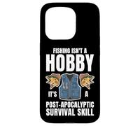 Carcasa para iPhone 15 Pro Pesca Supervivencia Humor Pescador Prepper Pescador
