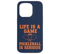 Carcasa para iPhone 15 Pro Pickleball Life Is A Game Divertido Jugador de Pádel