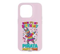 Carcasa para iPhone 15 Pro Piñata Birthday Time Brush It's My Birthday Party Birthday para niños