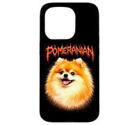 Carcasa para iPhone 15 Pro Pomeranian Metalhead Rock Music Festival de Guitarra Angry