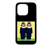 Carcasa para iPhone 15 Pro Pop Art Twin Girls Vintage Cómic Gráfico de Medio Tono