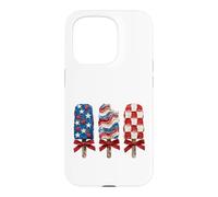 Carcasa para iPhone 15 Pro Popsicle Patriotic Stars Stripes USA