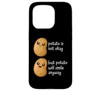 Carcasa para iPhone 15 Pro Potato Is Not Okay Funny Potato Joke Meme Vegetable Potating