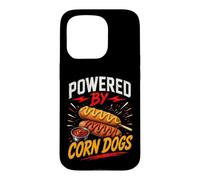 Carcasa para iPhone 15 Pro Powered by Funny Corn Dogs Saying Humor Joke Gag