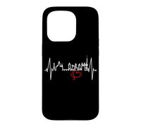 Carcasa para iPhone 15 Pro Praga Skyline Latido del Corazón República Checa Amo Praha