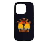 Carcasa para iPhone 15 Pro Prefiero Estar Cantando música vocalista Humor
