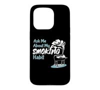 Carcasa para iPhone 15 Pro Pregúntame sobre mi hábito de Fumar BBQ Grill Funny Meat Lovers