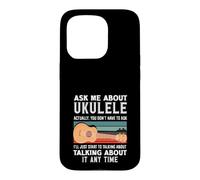 Carcasa para iPhone 15 Pro Pregúntame sobre Ukelele It Any Time Retro Vintage