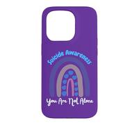 Carcasa para iPhone 15 Pro Prevención de Conciencia del Suicidio Arco Iris No estás Solo Amor