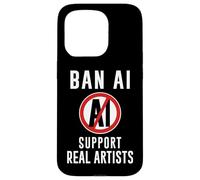 Carcasa para iPhone 15 Pro Prohibir el Contenido de IA contra el Arte Anti AI Artificial Inteligente