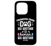 Carcasa para iPhone 15 Pro Promoted from Dog Big Brother to Human Brother EST. 2026 Bro