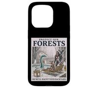 Carcasa para iPhone 15 Pro Proteger Nuestros bosques Criaturas críptidas Divertidas Ambiental
