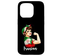 Carcasa para iPhone 15 Pro Proud Strong Iranian Girl Woman Girlfriend Iran Flag