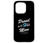 Carcasa para iPhone 15 Pro Proud To Be His Mom Transgender Pride Flag Trans Hijo