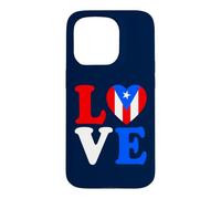 Carcasa para iPhone 15 Pro Puerto Rico Amor corazón Boricua Orgullo Mes de la Herencia hispana