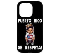 Carcasa para iPhone 15 Pro Puerto Rico Se Respeta Boricua Bandera PR Príncipe Corona Protesta