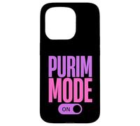 Carcasa para iPhone 15 Pro Purim Mode On Funny Purim Jewish Costume Happy Purim